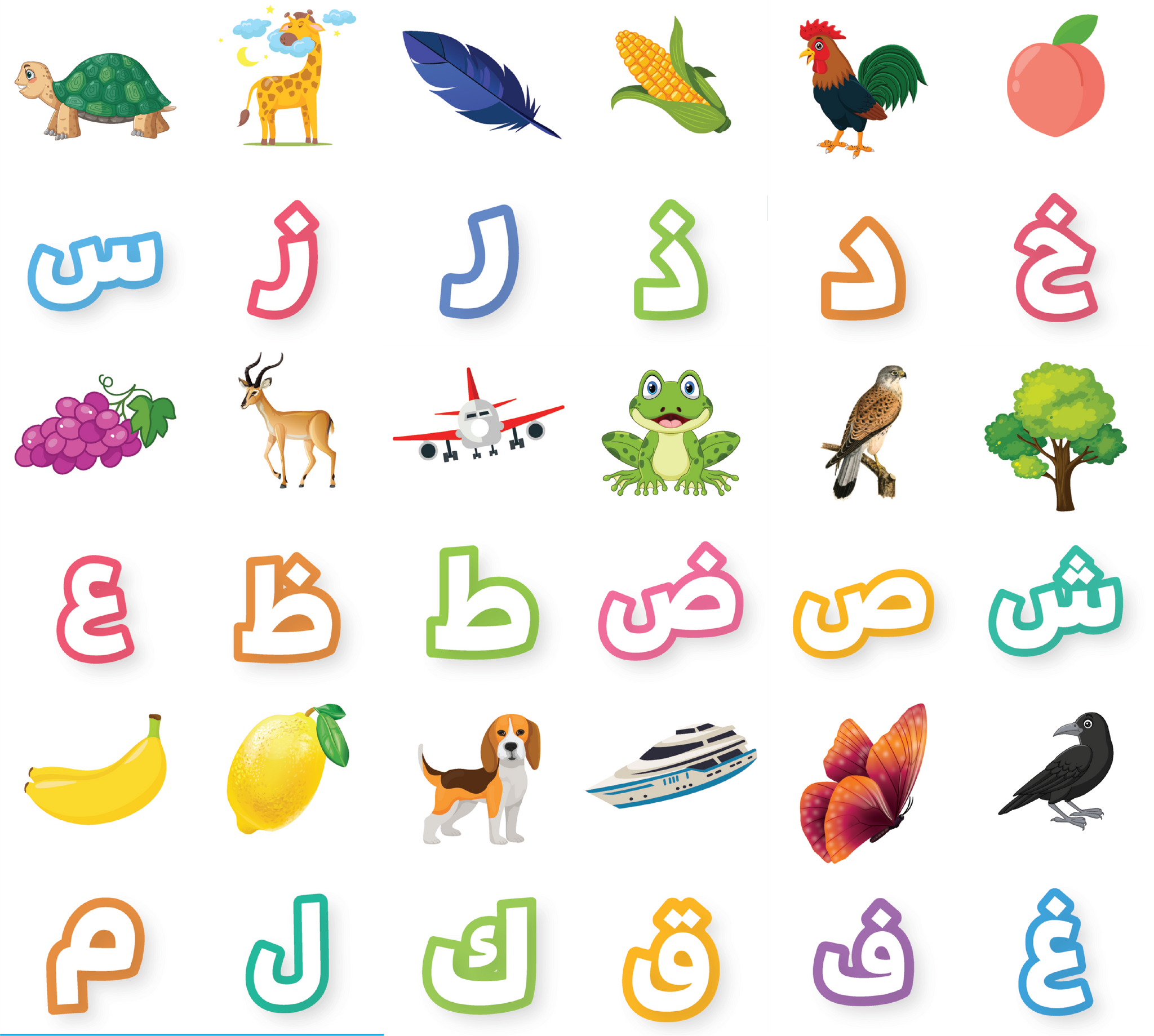 Arabic alphabet FL-3030 22.5X30 CM