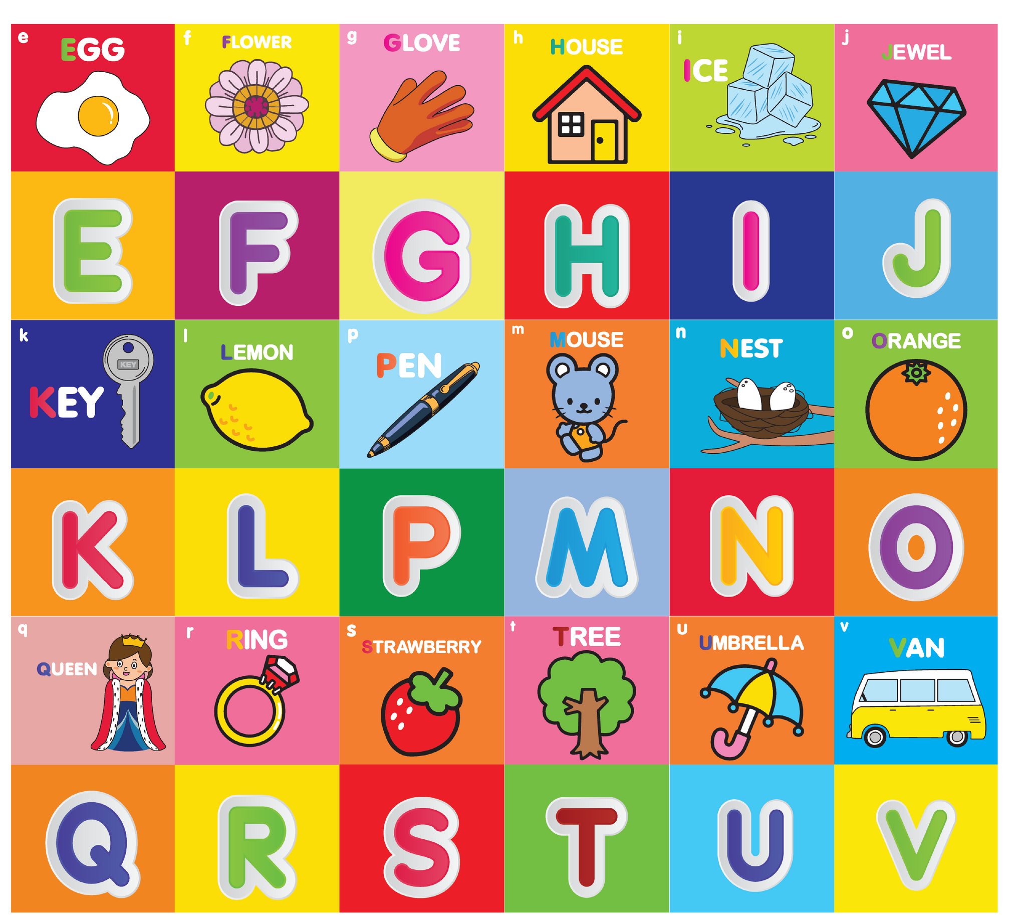 English alphabet 22.5 x 30 cm FL-3028