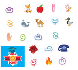 Arabic alphabet FL-3030 22.5X30 CM